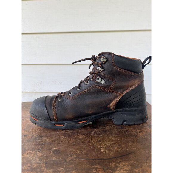 Timberland PRO Mens 6" Steel Toe Waterproof Work Boots 52562 Size 12W Leather Ru - Picture 4 of 7